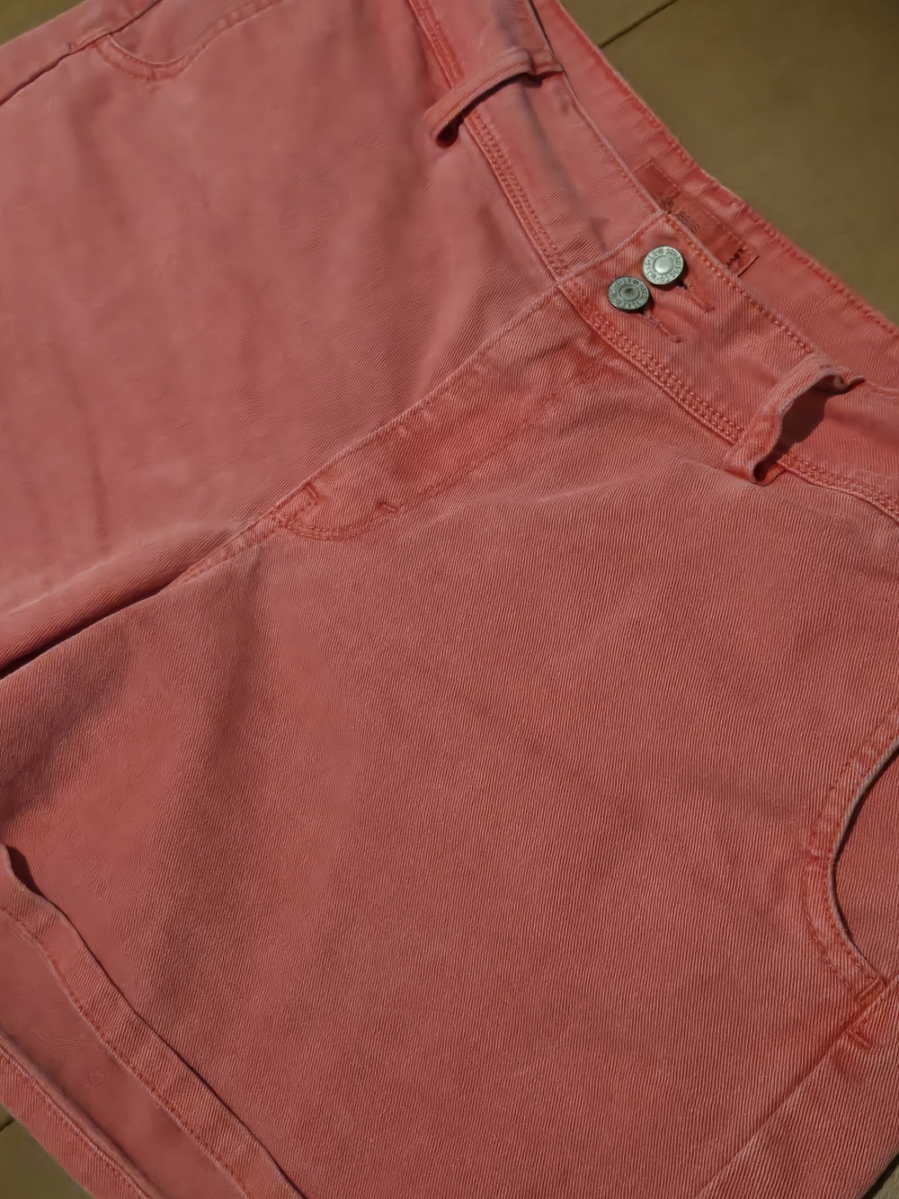 Levi's Washed Coral Pink Jean Shorts